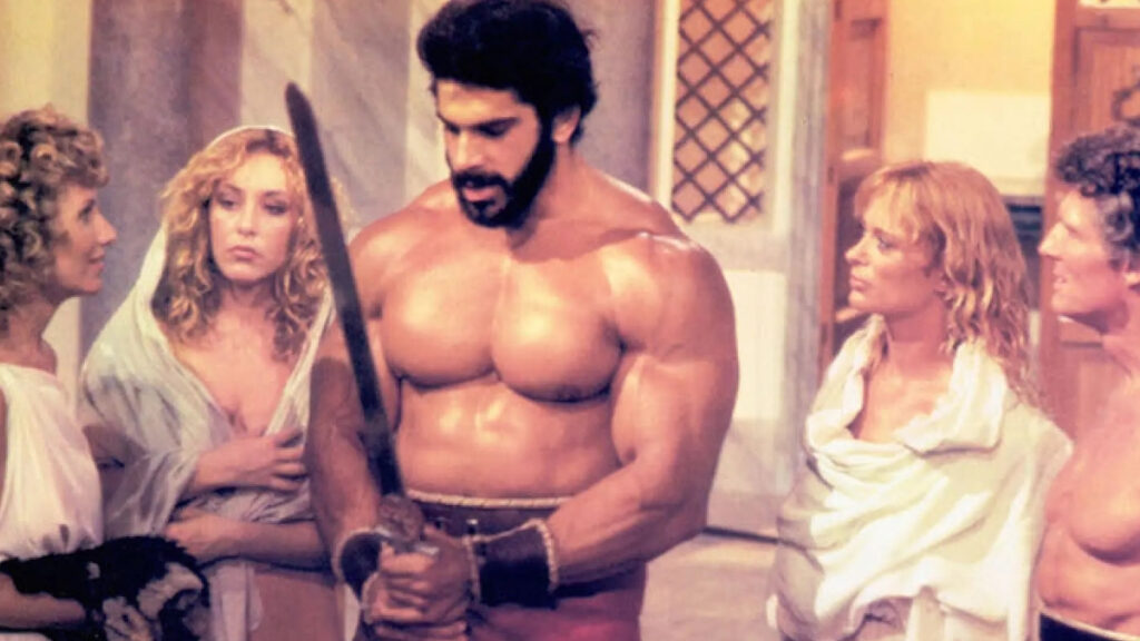Lou Ferrigno dans le rôle de Han avec une épée