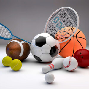 nombreux accessoires de sport