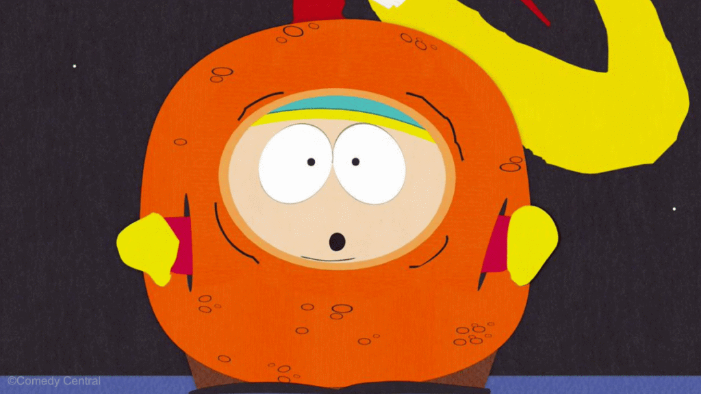 cartman déguisé en cheesy poofs