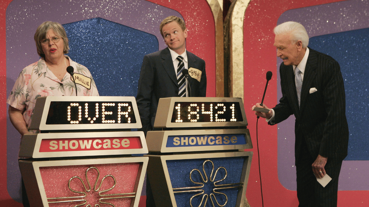 Barney participant au jeu télévisé de Bob Barker