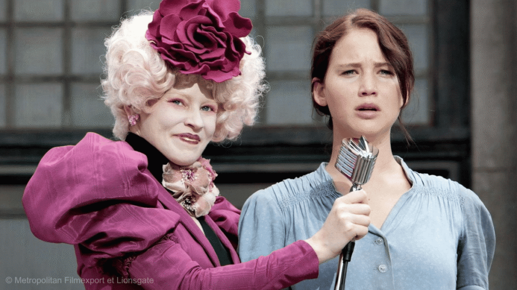 katniss et effie lors de la moisson