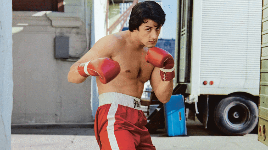 stallone sur le tournage de rocky