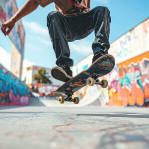 homme faisant du skateboard