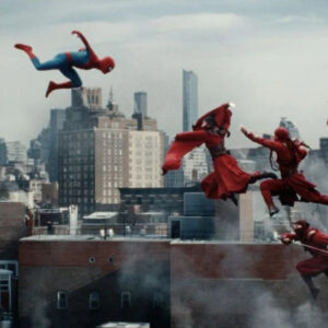 spider-man affrontant les ninjas de la main