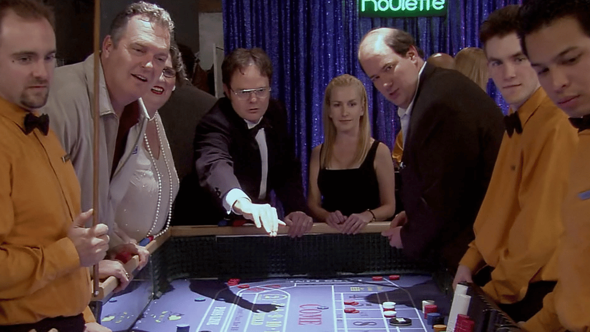 Dwight Schrute jouant au casino