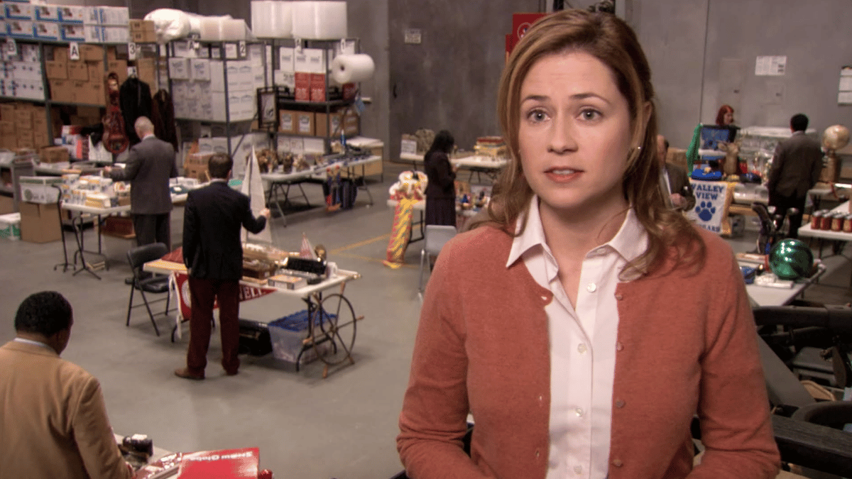 Pam Beesly au vide-grenier